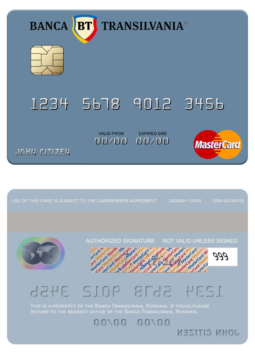 Romania Banca Transilvania mastercard